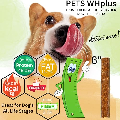 Premium Beef Dehydrated Sausages, 6 Inch/5 Count Pack, 100% All-Natural Dog Treats.