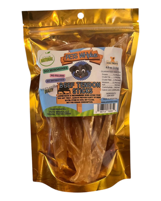 Premium Beef Tendon Sticks for Dogs,4oz Pack, 100% All-Natural Dog Treats.