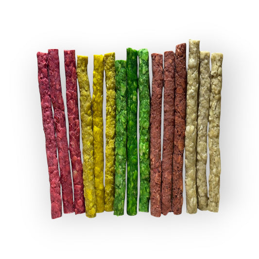 Dentalco- Beef Skin Sticks for Dental Care Support, 5 Inch/15 Count Pack, 100% All-Natural Dog Treats.